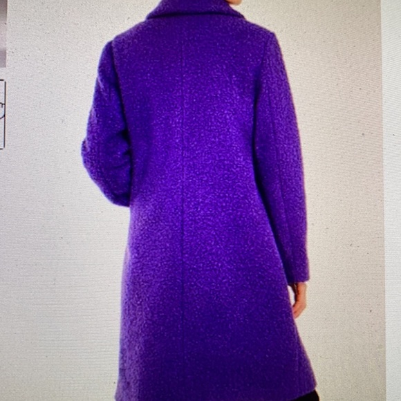 Alfani Textured Boucle  Coat 🧥 in Bold Purple - Picture 8 of 9